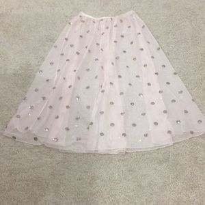 Light pink sheer free people skirt